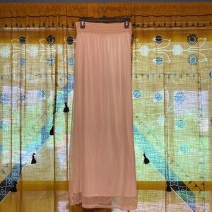 Stoosh long cream colored skirt with elastic waistband Size M